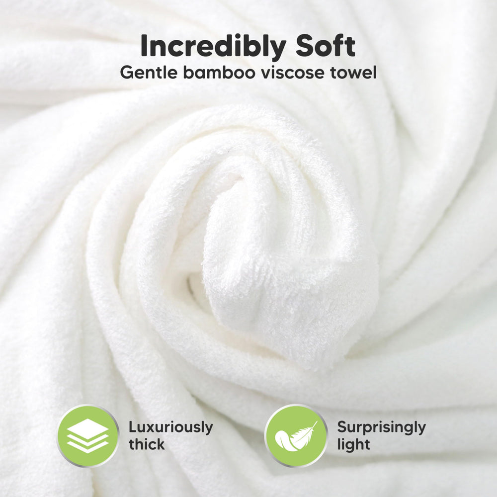KeaBabies hooded towel 35x35 inch size displayed for growth