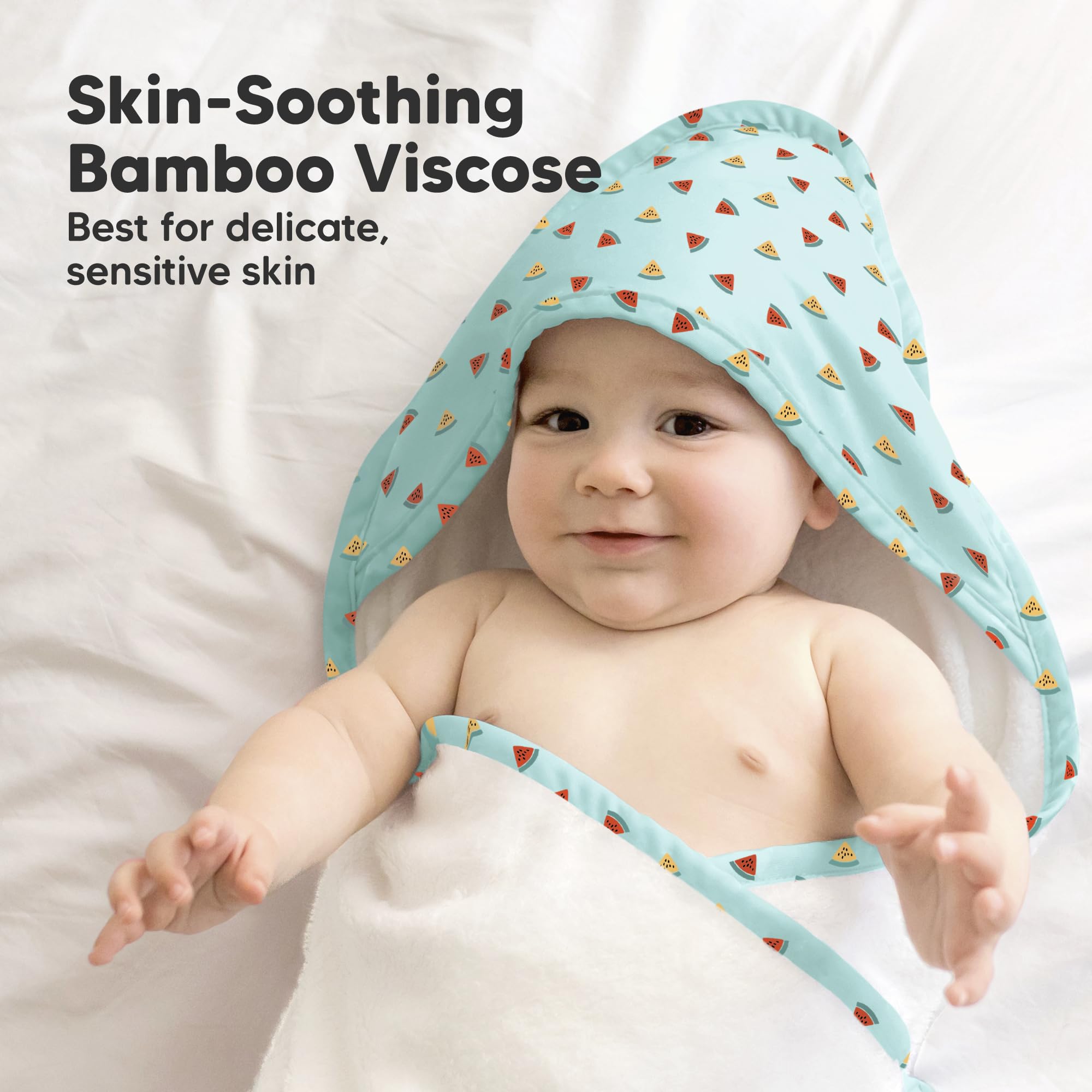 KeaBabies hooded towel 35x35 size coverage for full body wrap