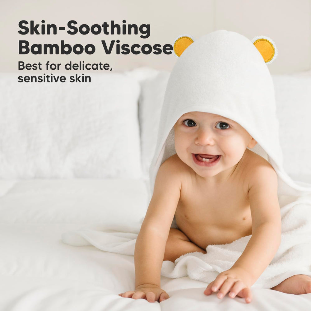 KeaBabies hooded towel 35x35 size for newborns and toddlers