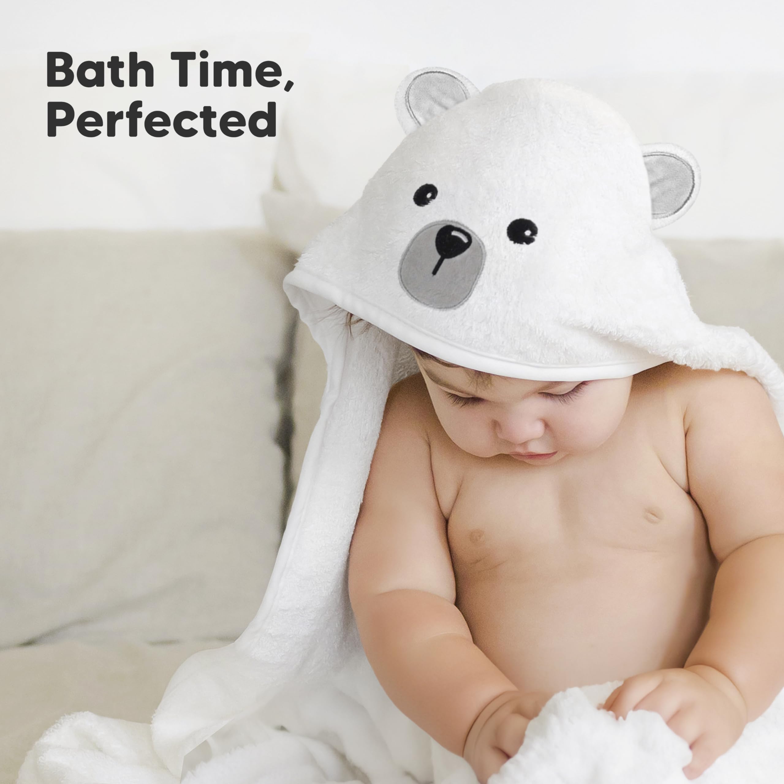 KeaBabies hooded towel 500gsm plush fabric delivers luxurious softness.