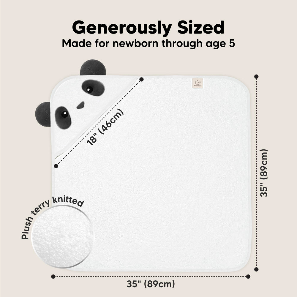 KeaBabies hooded towel close-up highlights 500GSM plush thickness for cozy post-bath warmth.