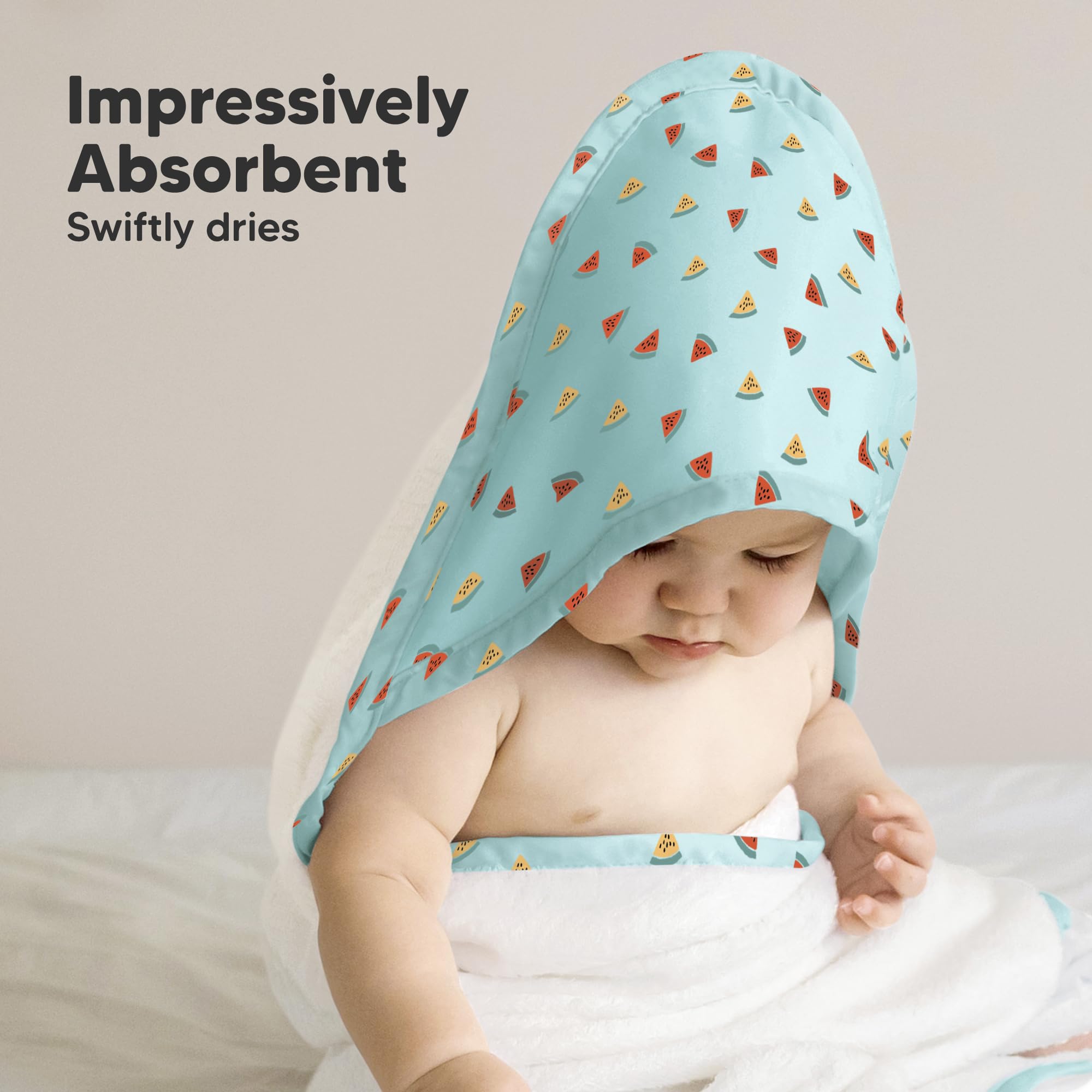 KeaBabies hooded towel 500gsm thick plush feel for extra warmth