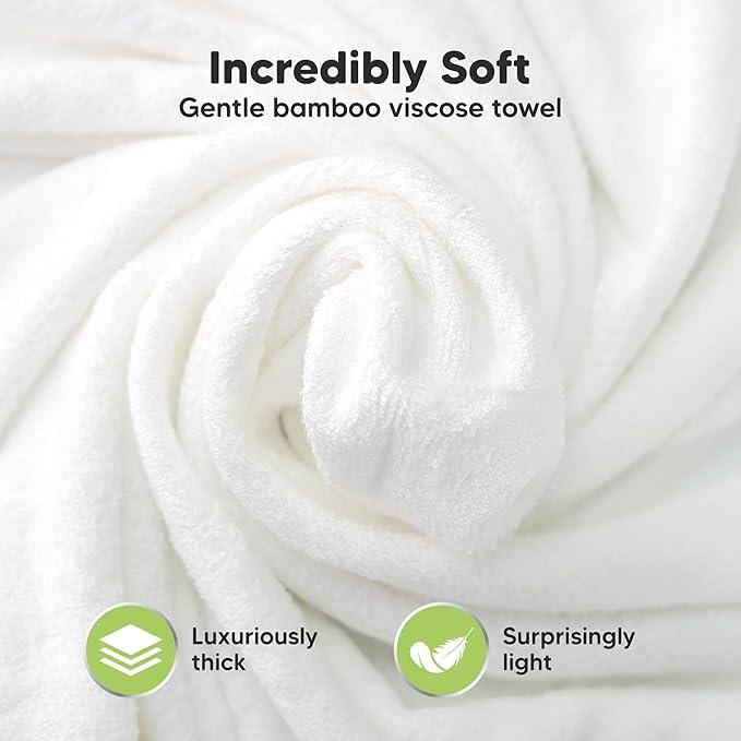 KeaBabies hooded towel 500gsm—lush thickness for plush softness as baby grows
