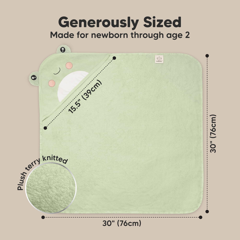 KeaBabies hooded towel absorbency demo shows three-times faster water uptake.
