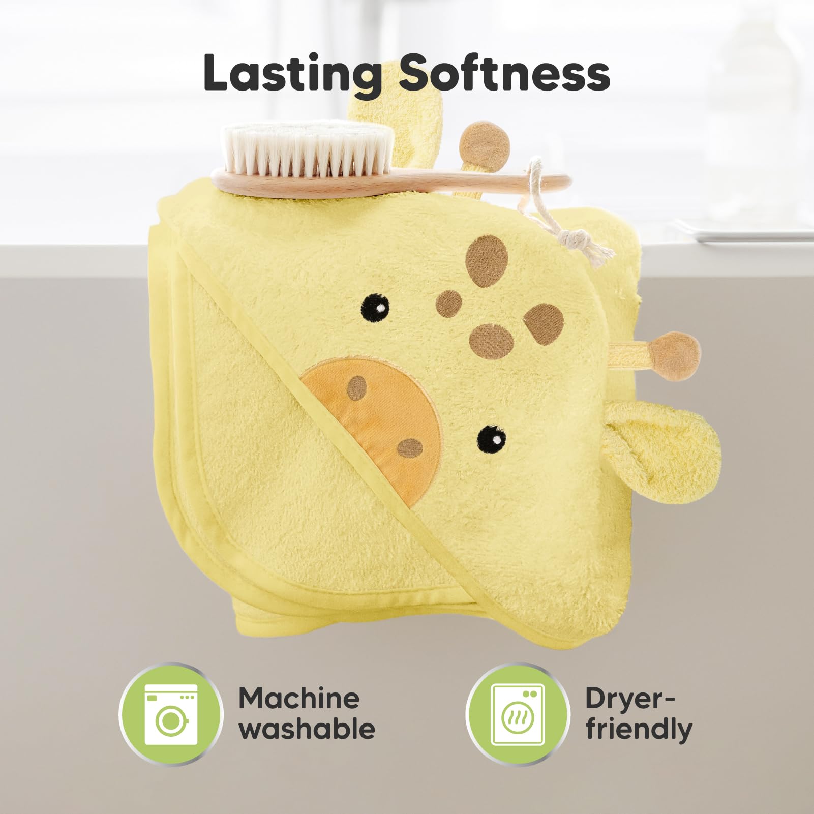 KeaBabies towel is machine washable and dryer-friendly for busy families.