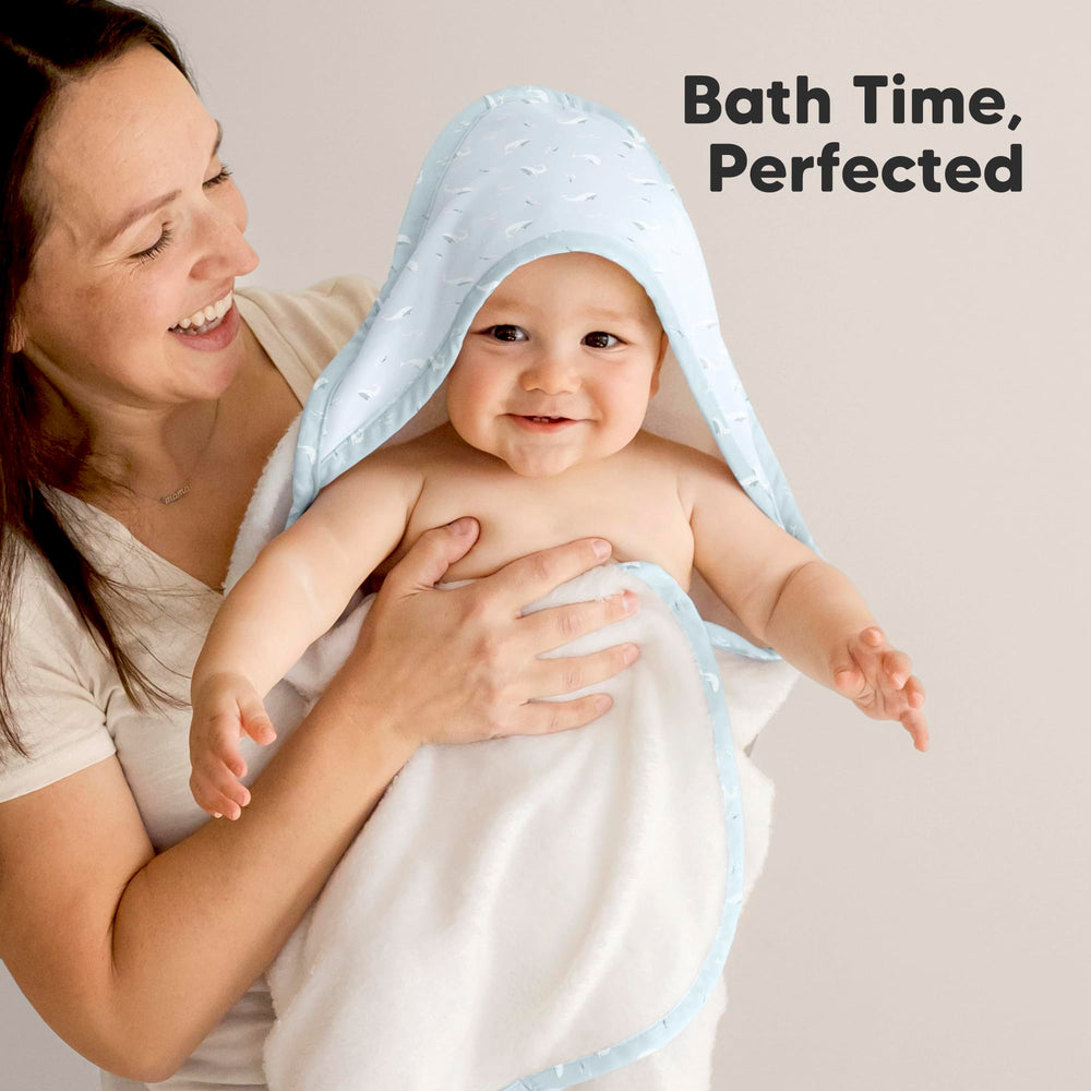 KeaBabies adorable hooded design encourages cozy post-bath snuggles.