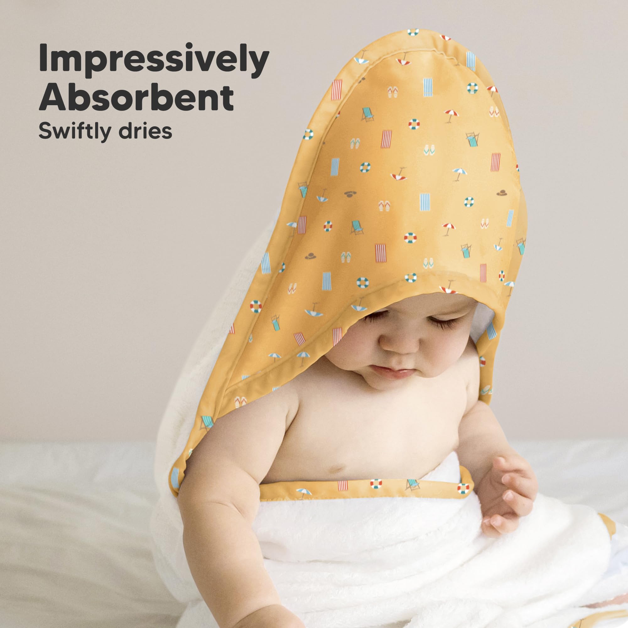 KeaBabies hooded towel playful design makes bath time enjoyable for kids.