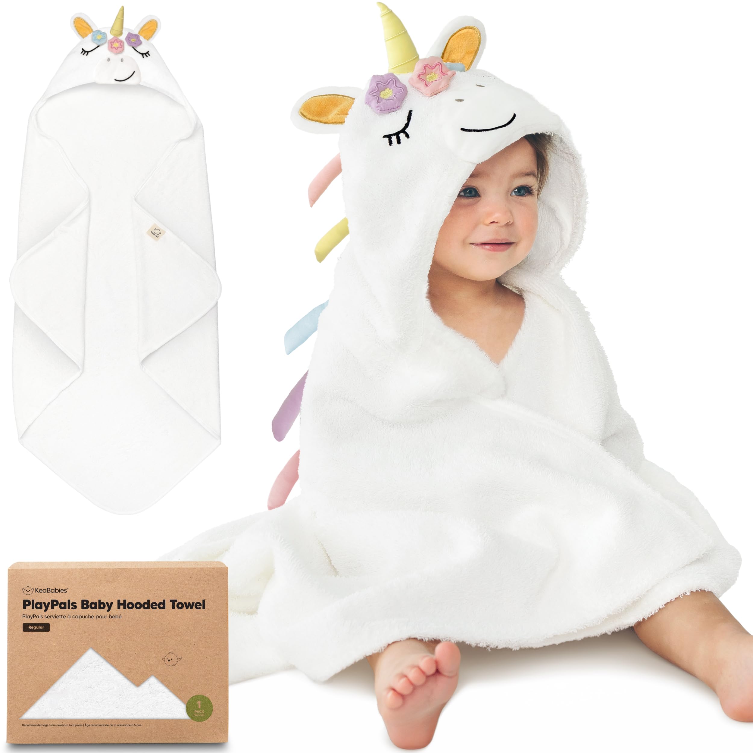KeaBabies hooded-towel-animal-hood delivers cozy, playful bath-time moments for babies.
