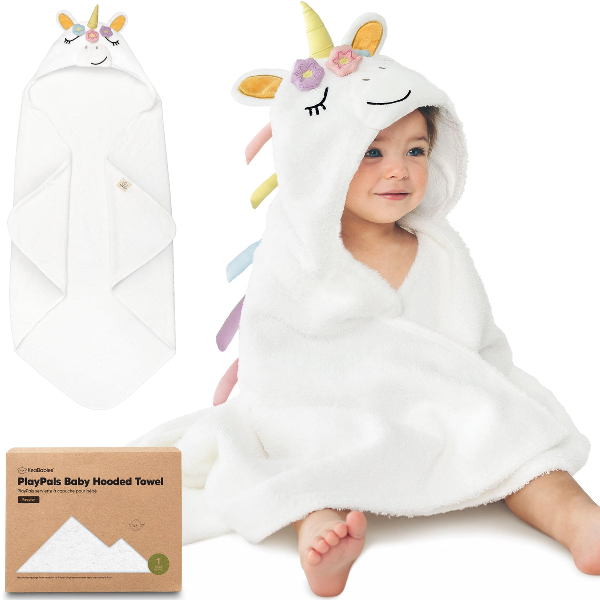 KeaBabies hooded-towel-animal-hood delivers cozy, playful bath-time moments for babies.