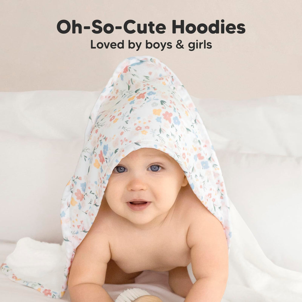 KeaBabies hooded towel baby hood design image captures playful bath time moments