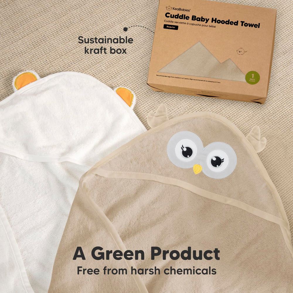 KeaBabies hooded towel gift-ready packaging for baby showers.