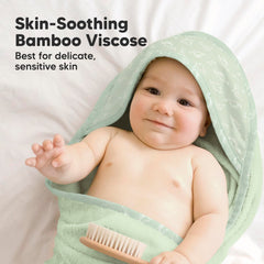 KeaBabies bamboo viscose close-up, ultra-soft fabric touches sensitive skin.
