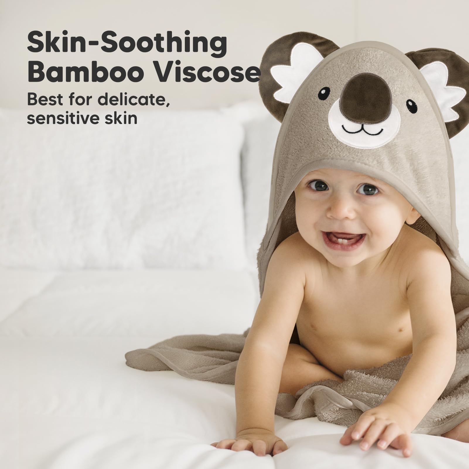KeaBabies bamboo viscose fabric—soft, breathable material for sensitive skin.