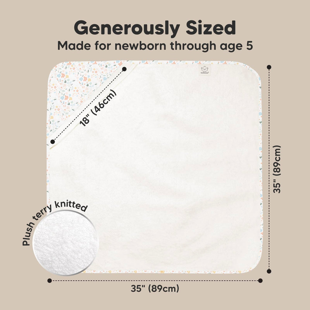 KeaBabies hooded towel bamboo viscose weave demonstrates superior absorbency and fast-drying comfort