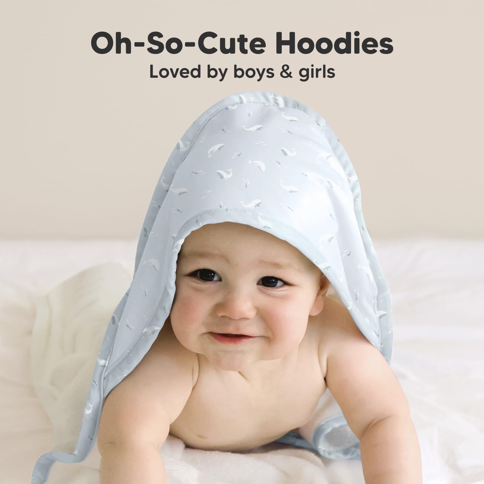 KeaBabies hooded towel blue whale product packaging gift-ready kraft box