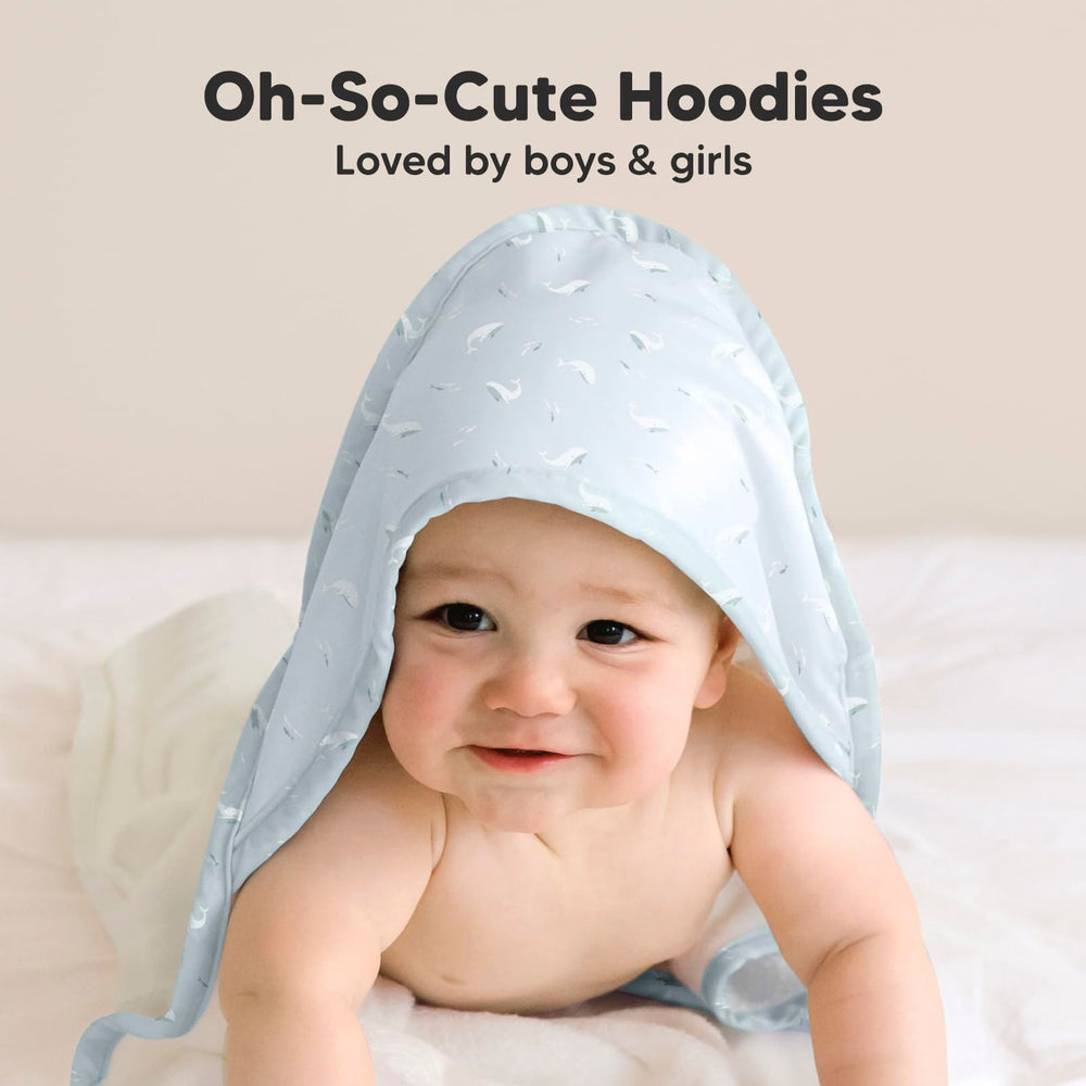 KeaBabies hooded towel blue whale product packaging gift-ready kraft box