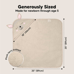 KeaBabies hooded towel close-up at 500GSM thickness