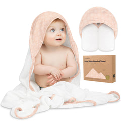 KeaBabies hooded towel crystal color wraps baby after bath