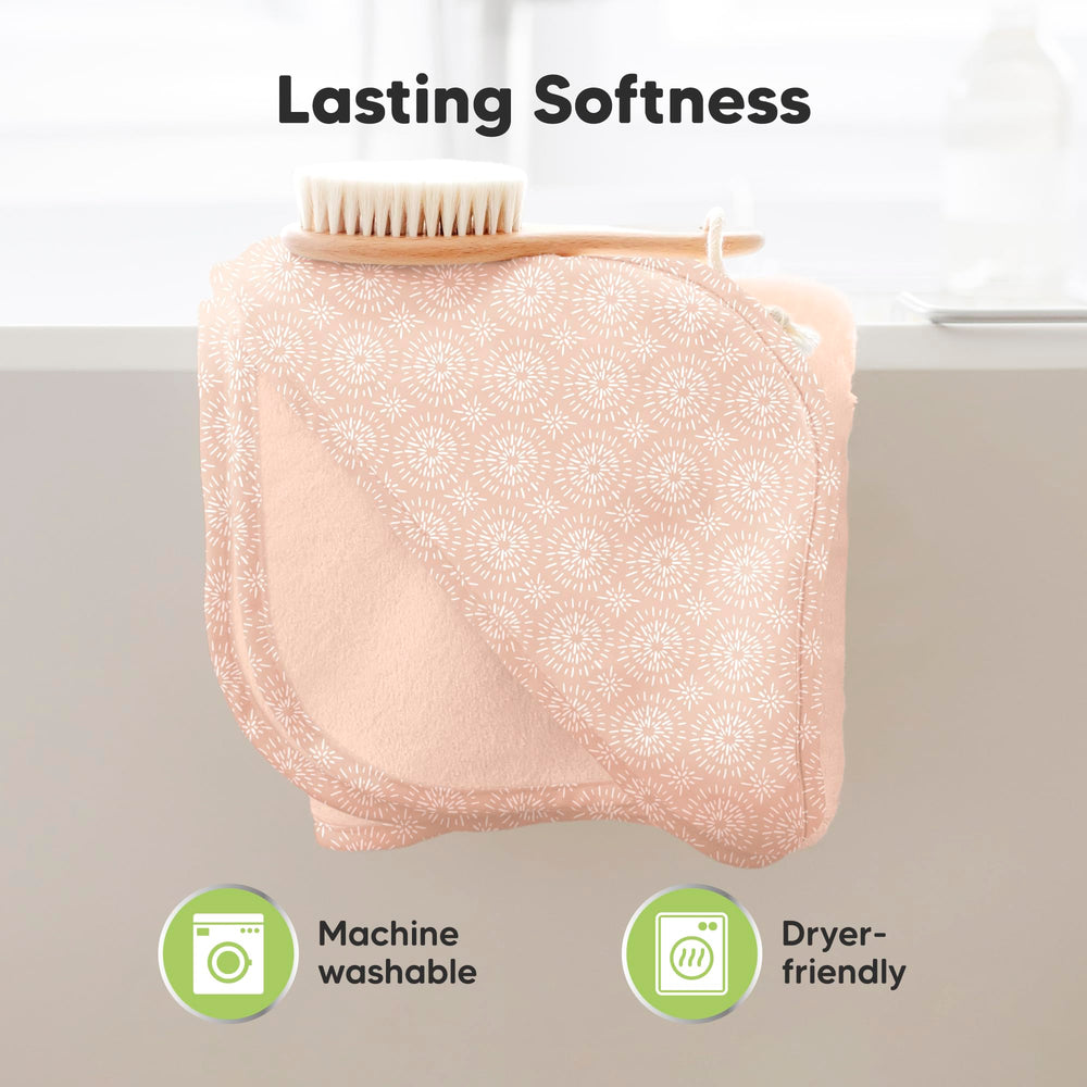 KeaBabies hooded towel dryer-friendly care features for easy maintenance.