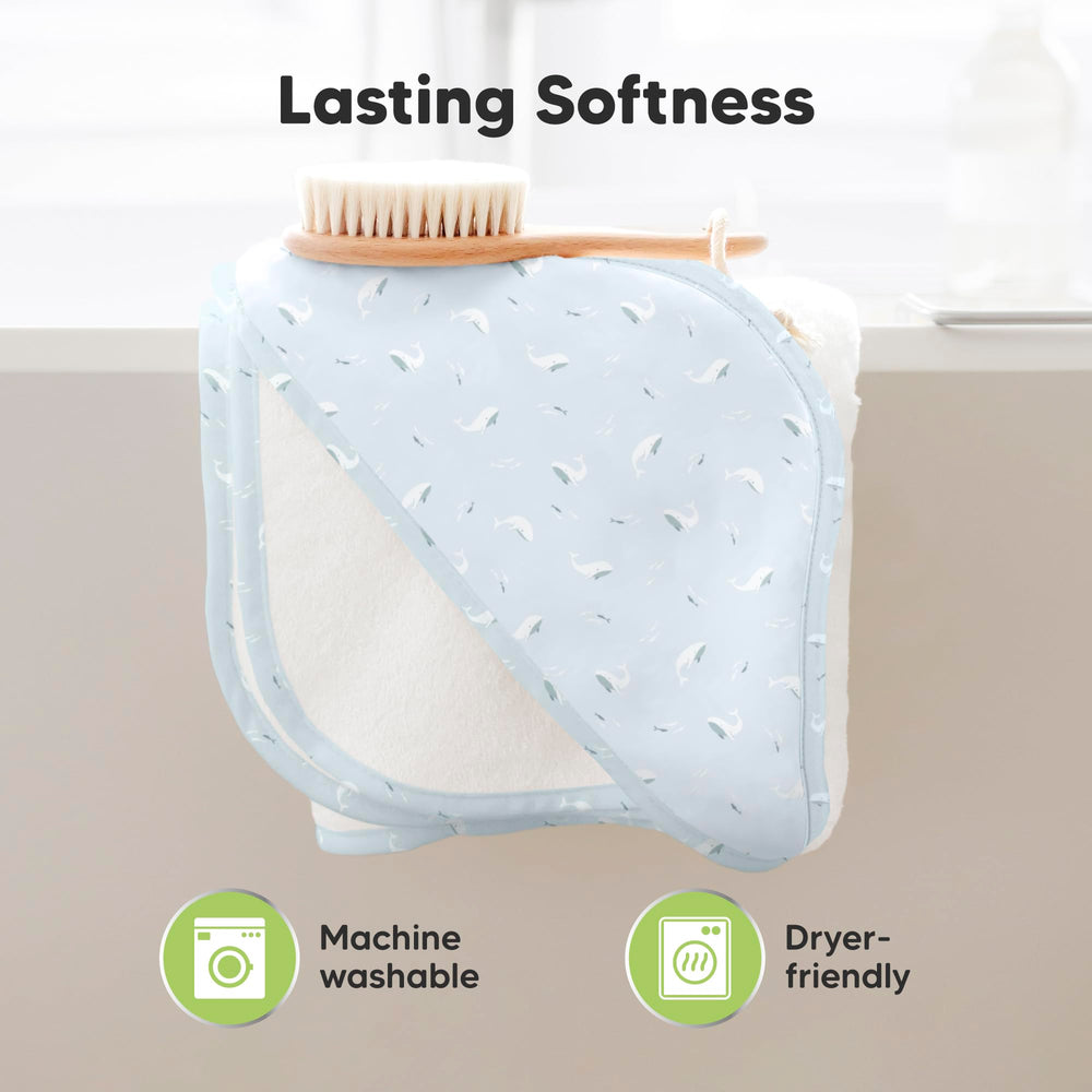 KeaBabies hooded towel durable and long-lasting for growing toddlers.
