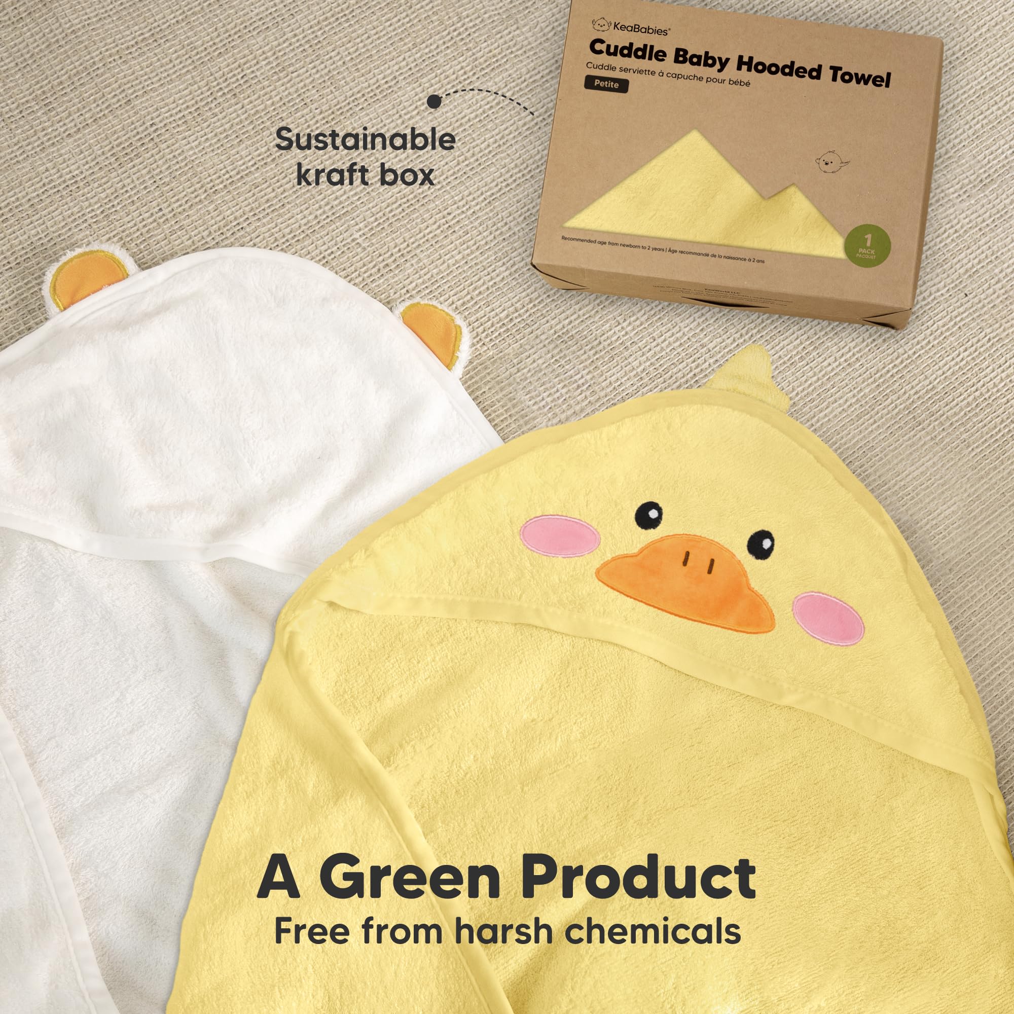 KeaBabies hooded towel gift-box packaging ready-to-gift presentation