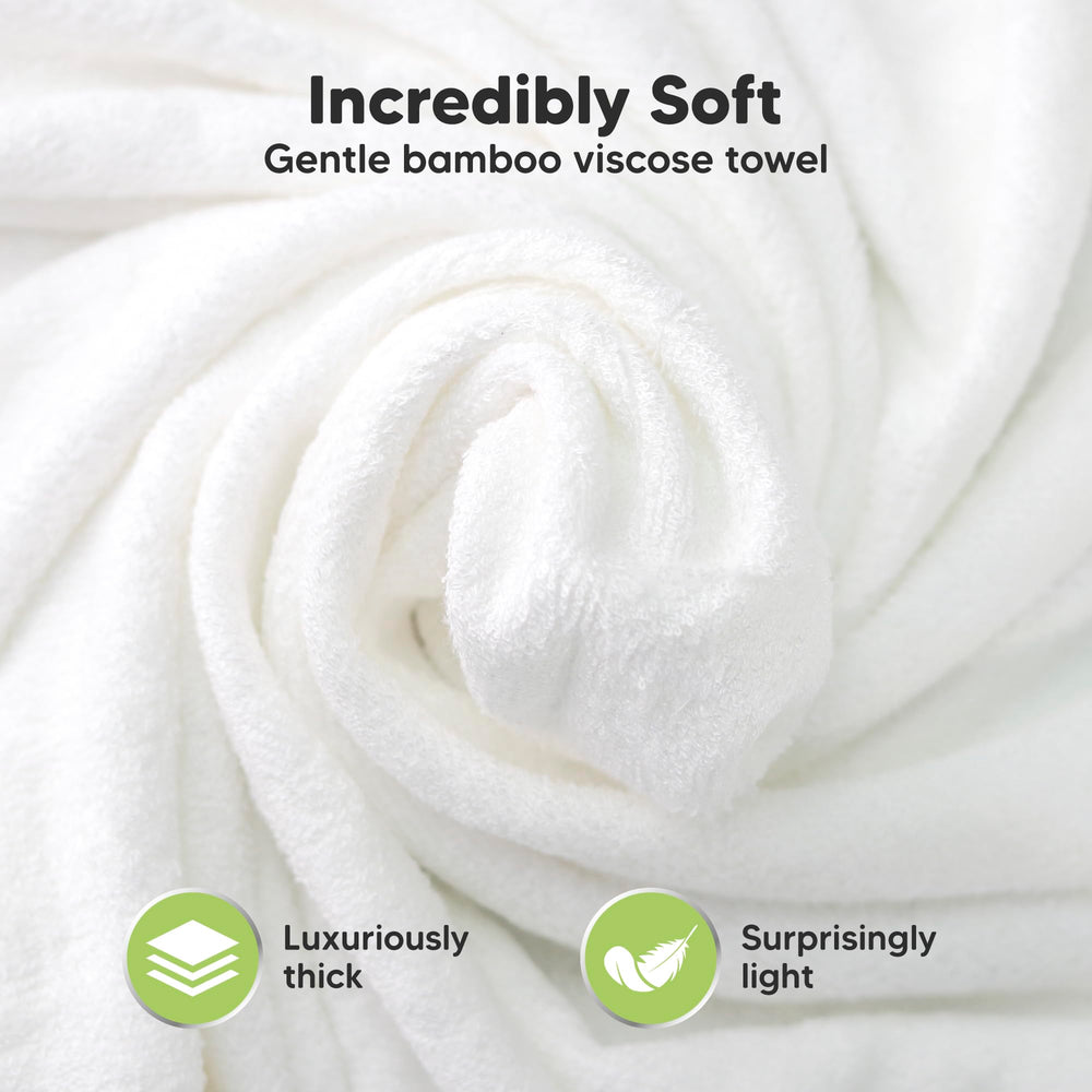 KeaBabies hooded towel hood detail shows plush, gentle drying.