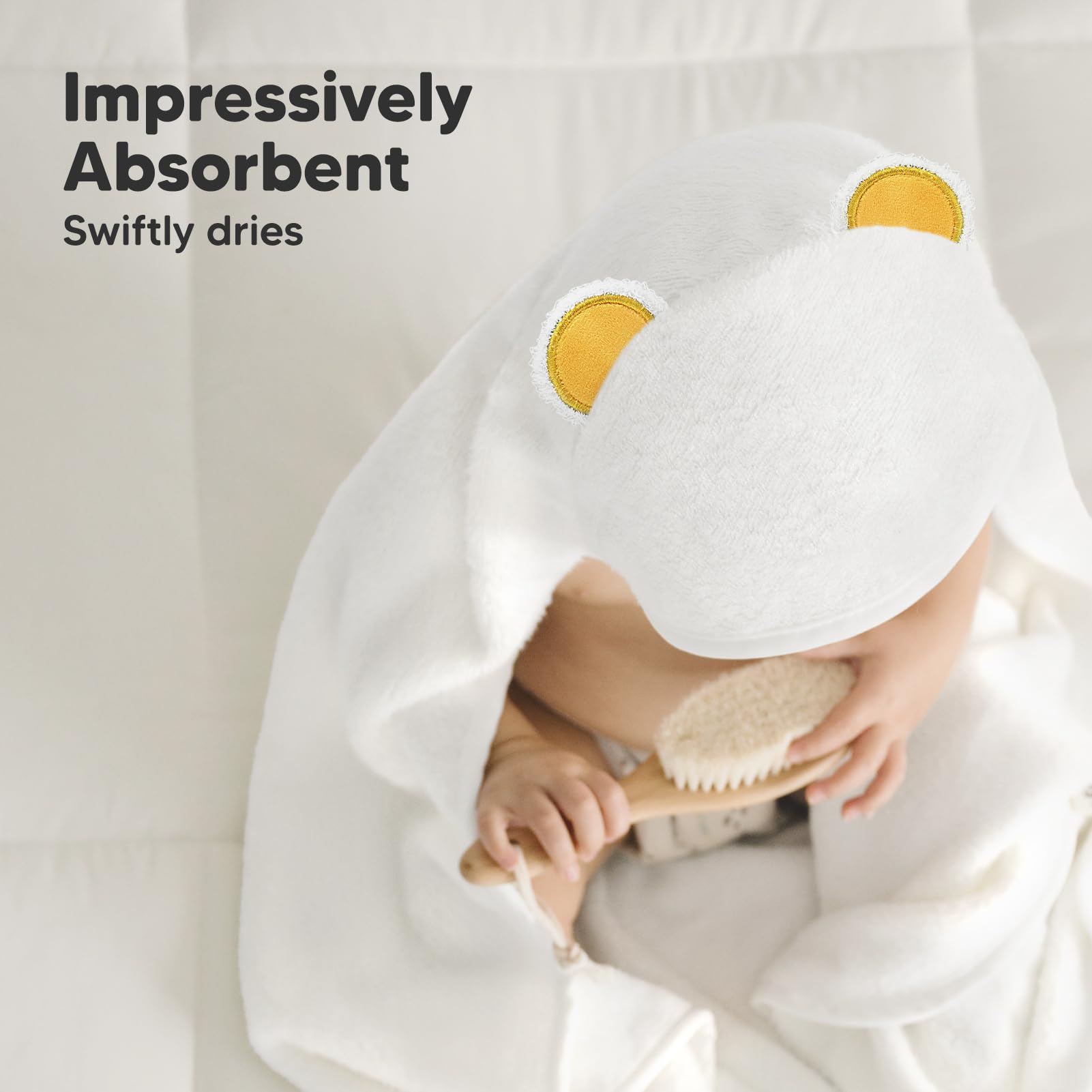 KeaBabies hooded towel in gift box suitable as baby shower gift