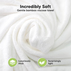 KeaBabies hooded towel large 35x35 draped over a chair demonstrates generous size.