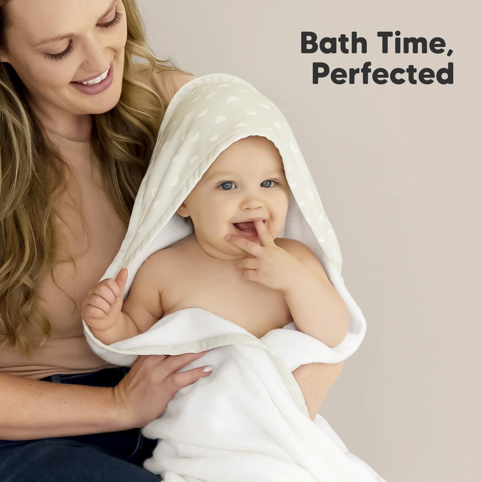 KeaBabies hooded towel machine dryer friendly for busy households.