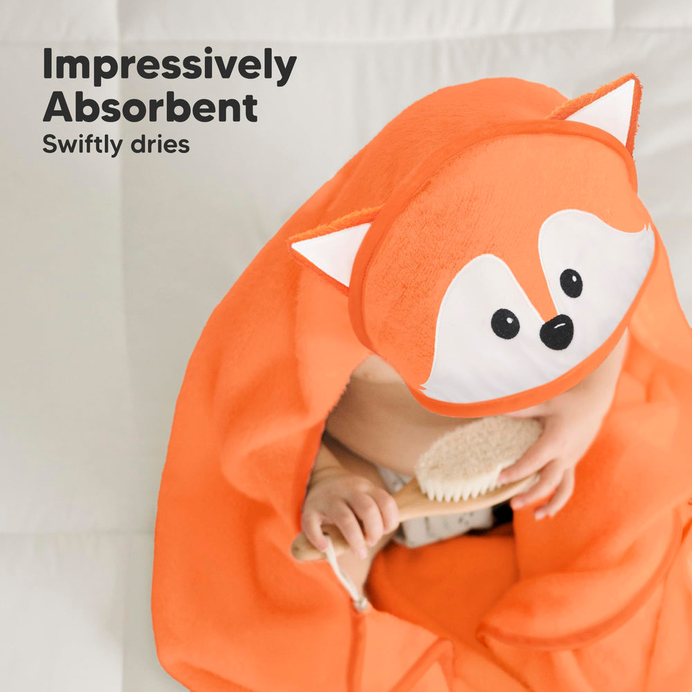 KeaBabies hooded towel being machine washed demonstrates easy care and durability.