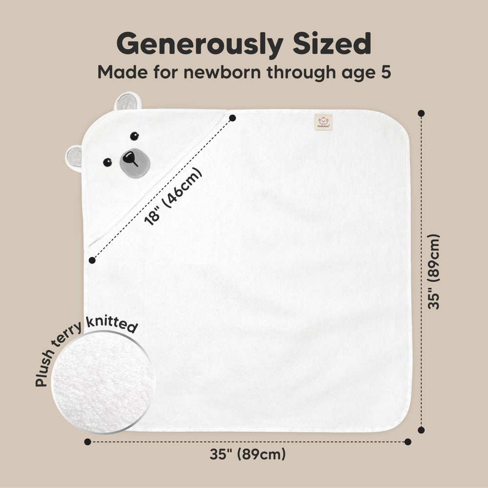 KeaBabies hooded towel newborn-use-after-bath demonstrates soft, quick-drying post-bath comfort.