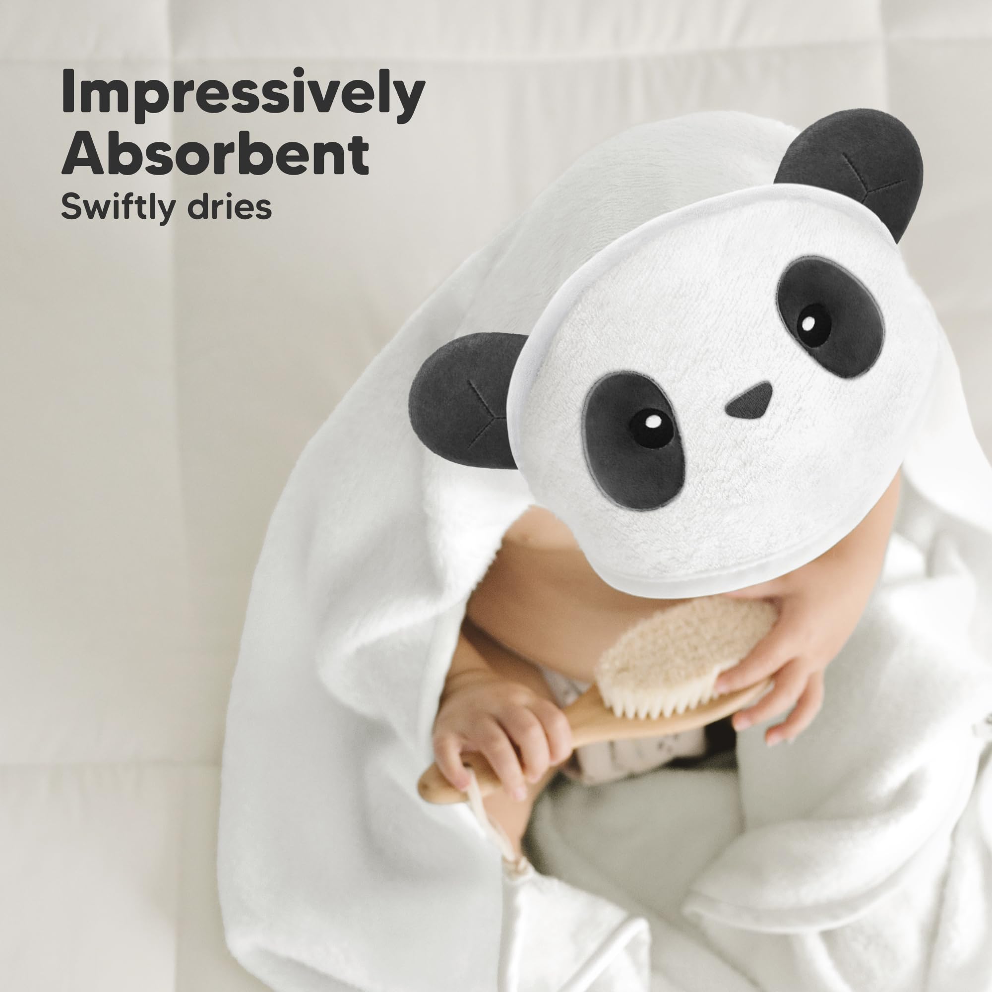 KeaBabies hooded towel close-up demonstrates gentle material for sensitive skin.