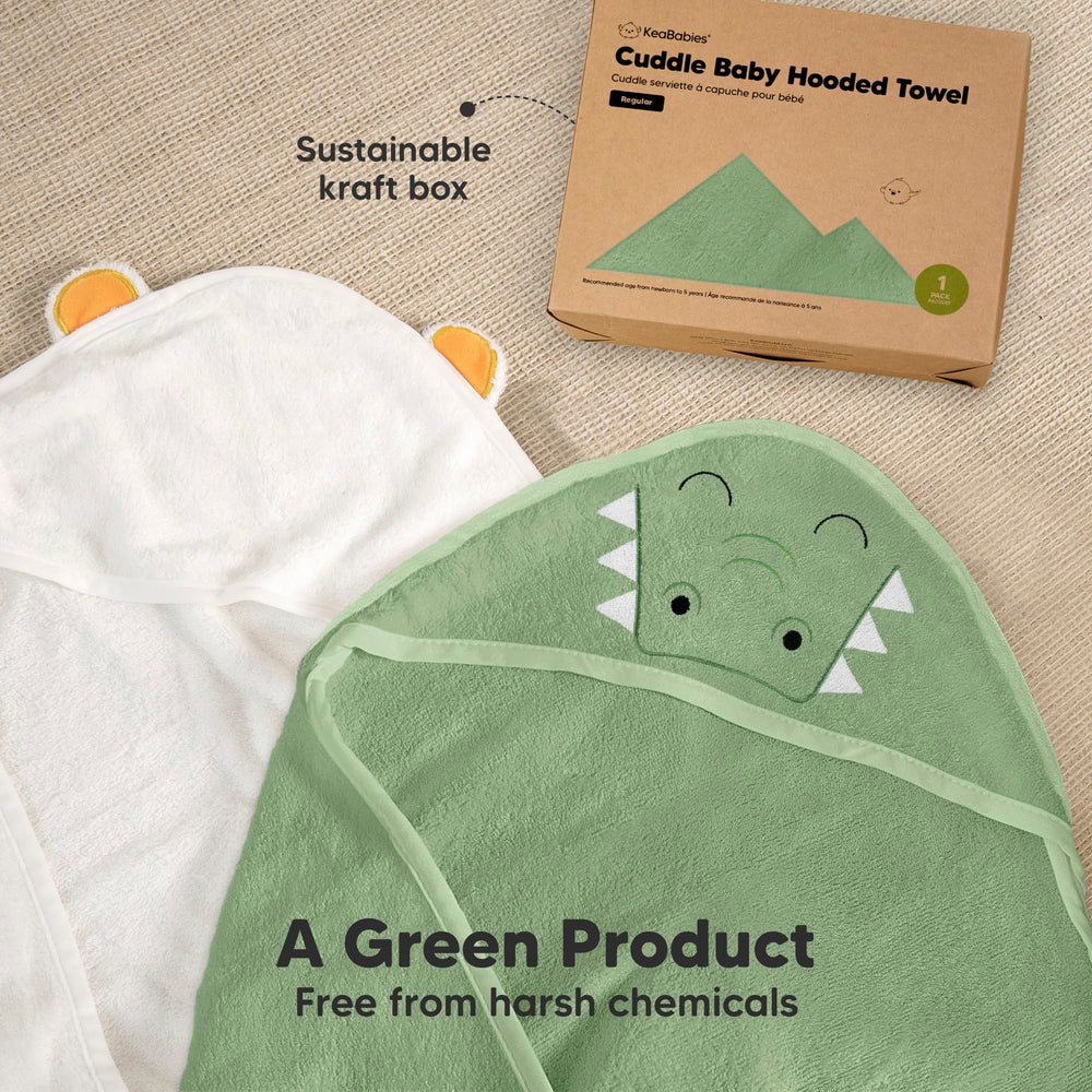 KeaBabies hooded towel suitable for sensitive skin babies and kids.