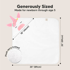 KeaBabies hooded towel soft touch 500GSM shows plush, luxurious feel.