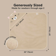 KeaBabies hooded towel soft touch 500gsm adds plush warmth