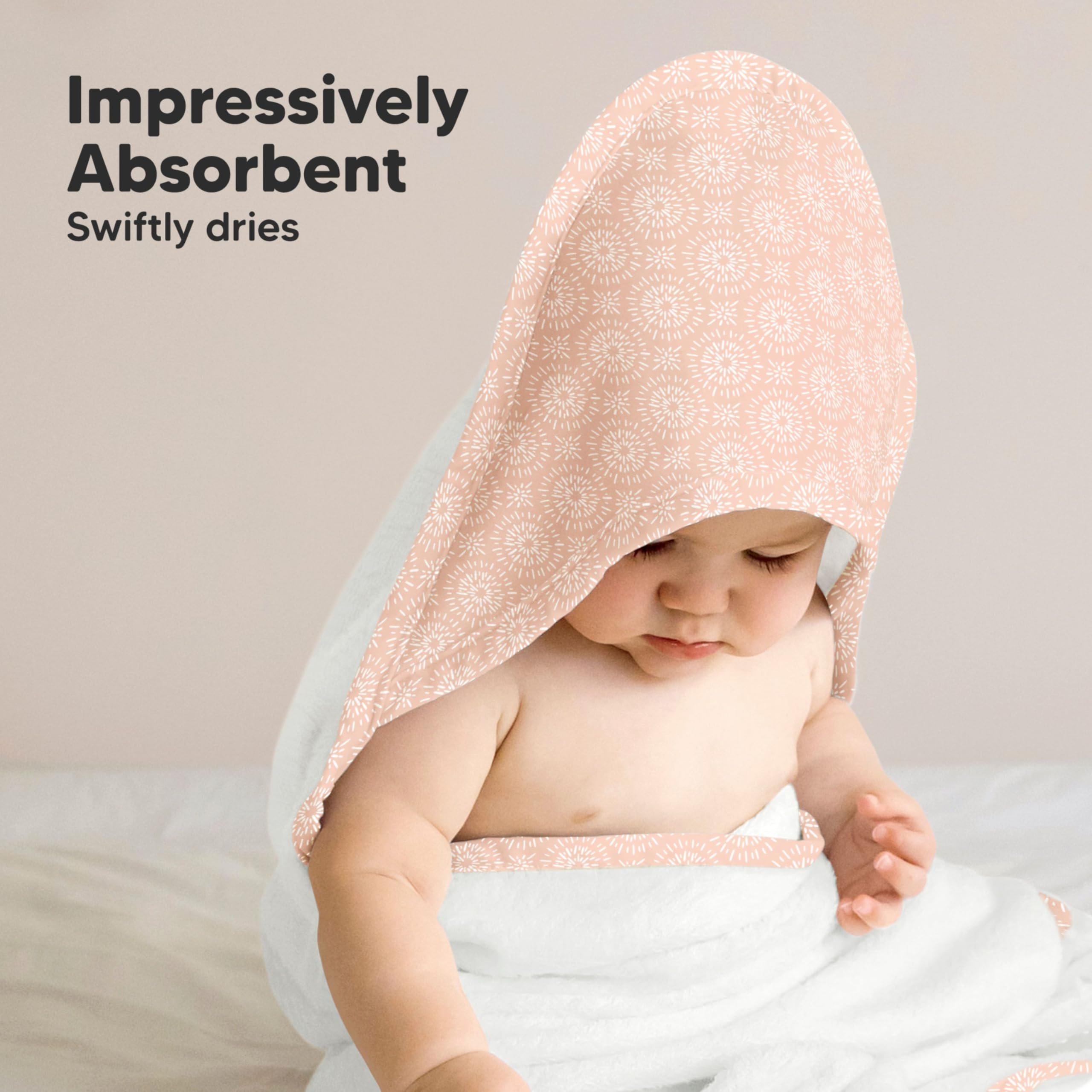 KeaBabies hooded towel soft-touch close-up emphasizes gentle skin feel