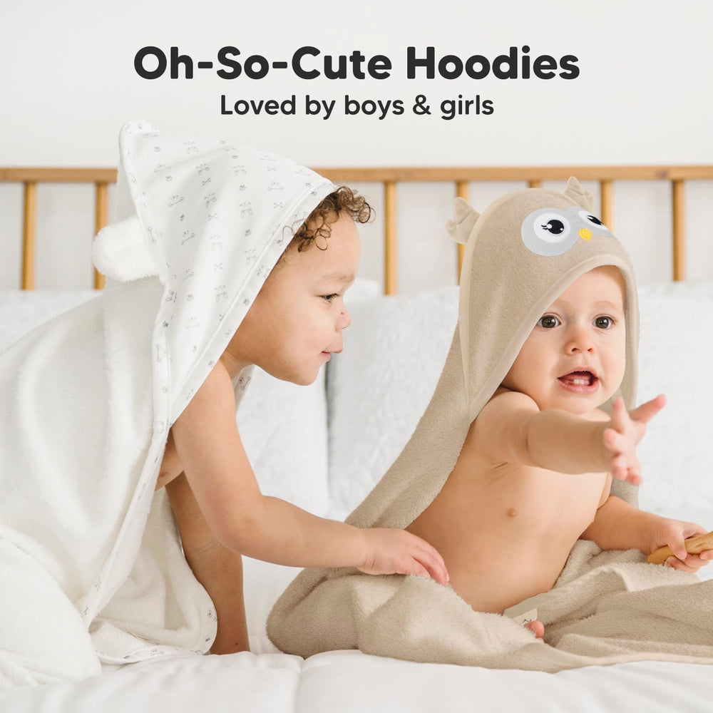KeaBabies hooded towel suitable for newborns through age five.