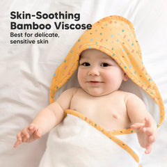 KeaBabies hooded towel ultra-soft 500gsm adds plush comfort at bath time.