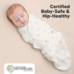 KeaBabies hip-healthy certification badge visible, supporting ergonomic design for infant hip development.