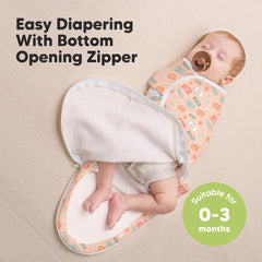 KeaBabies Soothe Zippy Swaddle Sack hip-healthy certification highlights safe design.