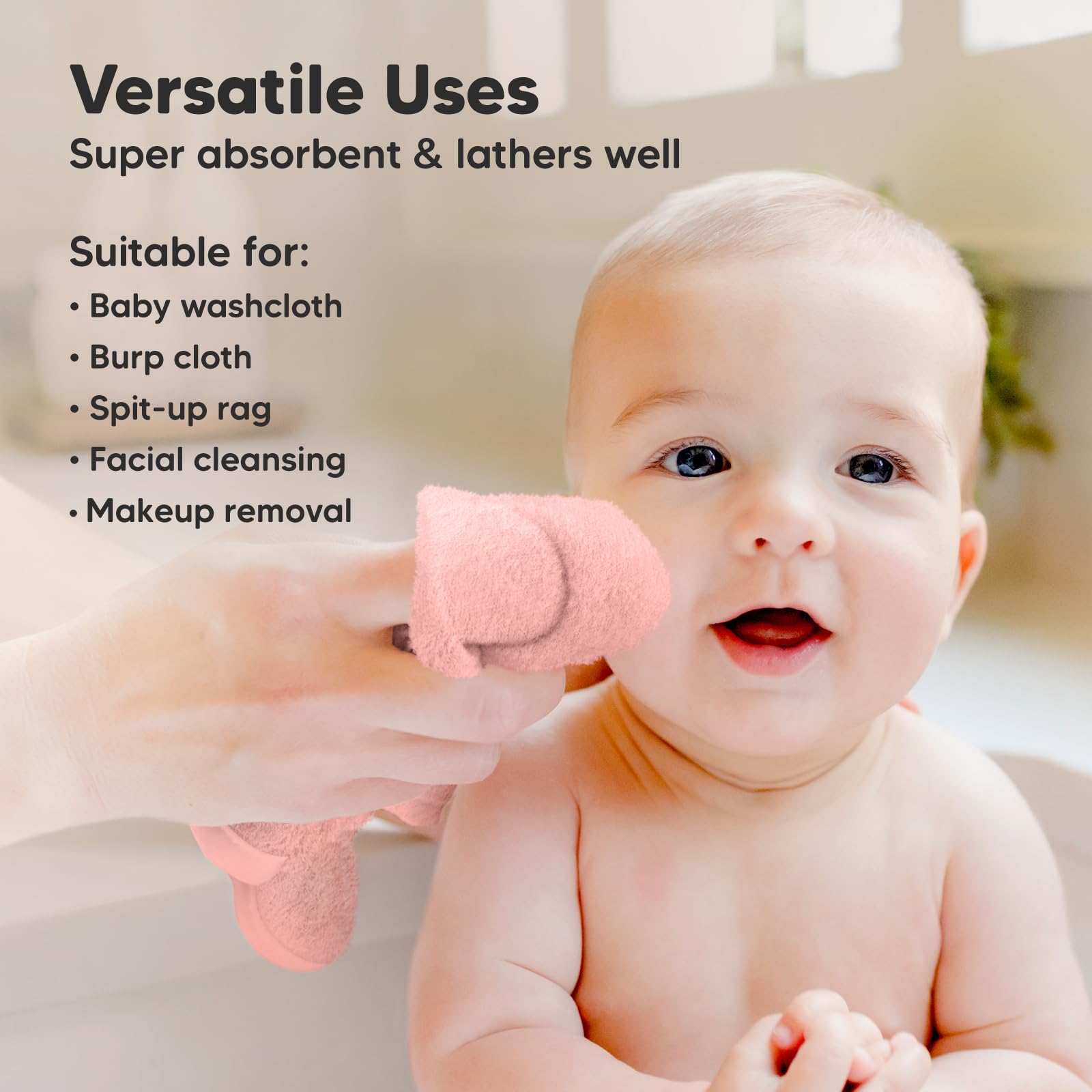 KeaBabies infant skin exfoliation demo with soft cloth