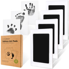 Keababies inkless baby handprint jet-black: mess-free keepsake for newborn memories.