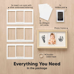 KeaBabies Inkless Footprint Kit baby feet imprint with minimal mess