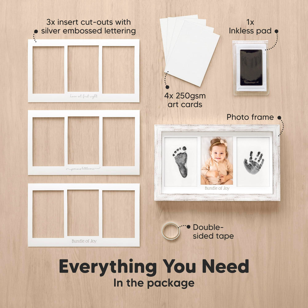 KeaBabies Inkless Handprint Kit shows tiny footprints for memory
