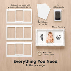 KeaBabies Inkless Handprint Kit shows tiny footprints for memory
