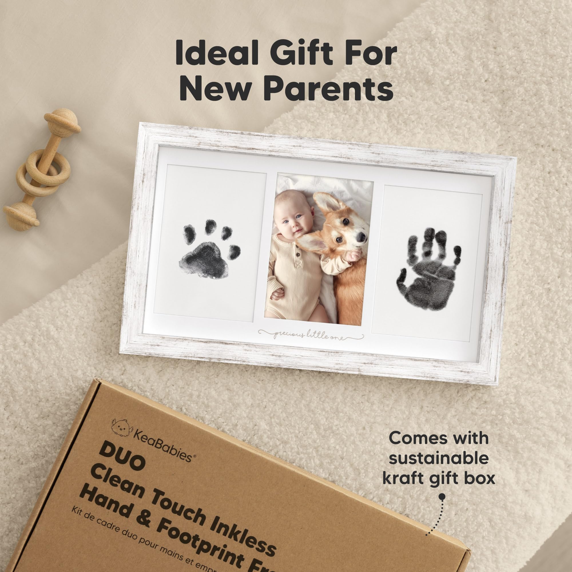 KeaBabies zero ink contact design minimizes mess during imprinting