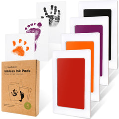 KeaBabies inkless kit overview shows a mess-free setup for newborn hands and feet keepsakes.