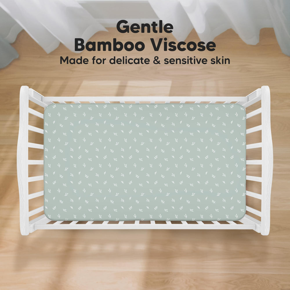 KeaBabies 2-pack packaging image highlights convenient twin sheets for busy nurseries.