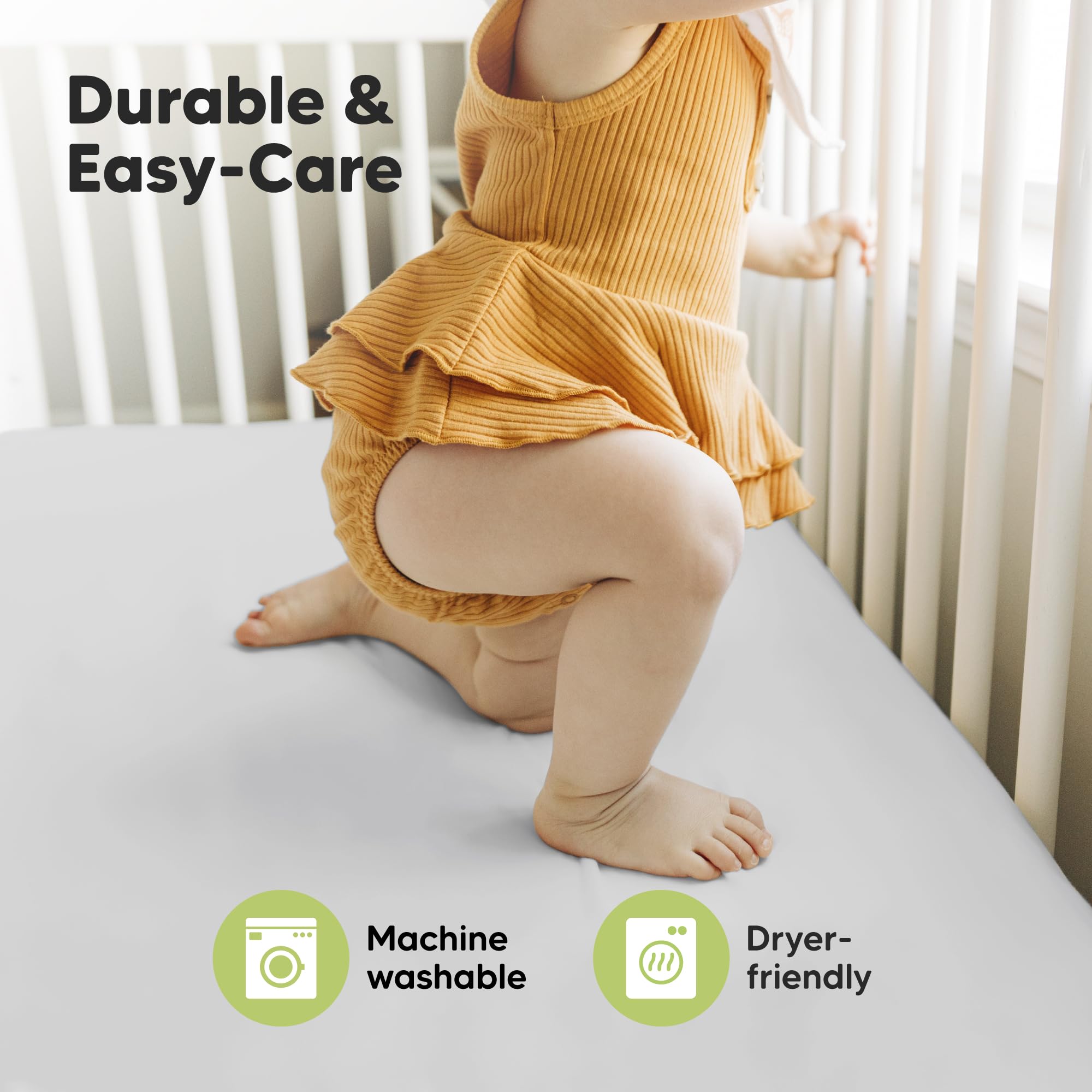 KeaBabies Isla 52x28 mattress compatibility fits standard cribs securely