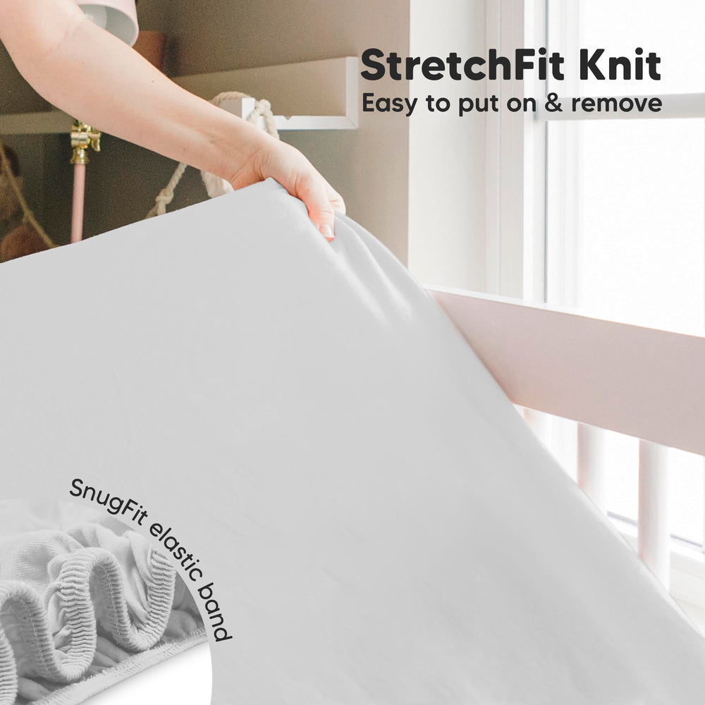 KeaBabies Isla durable stitching supports long-lasting crib sheets